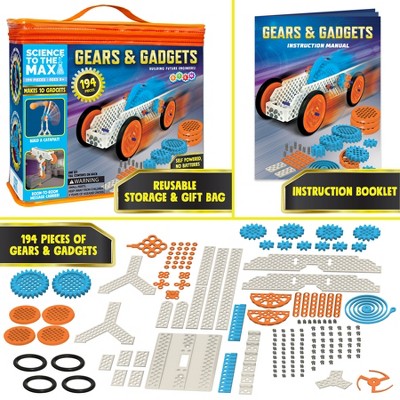 Gears & Gadgets STEM Building Kit with 194 Pieces