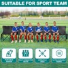 APRILSOUL Portable Folding Team Bench, 8 Seats Foldable Sideline Benches, Soccer Chair with Bag and Backrest, Adult Team Chair Black 2PACK - 2 of 4
