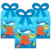 Big Dot of Happiness Under The Sea Critters - Square Favor Gift Boxes - Baby Shower or Birthday Party Bow Boxes - Set of 12 - 2 of 4