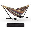 Double Hammock with Foldable Steel Stand and Carry Bag, Standing Hammock, Tropical - 2 of 4