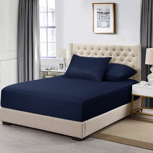 Fitted Sheet Only - Extra Deep Pocket up to 16" No-Pop Off Elastic Bottom Sheets Ultra-Soft Brushed Microfiber - Cotton Passion - 1 of 4