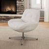 EUREKA ERGONOMIC Henry, Chenille Swivel Lounge Chair - 3 of 4