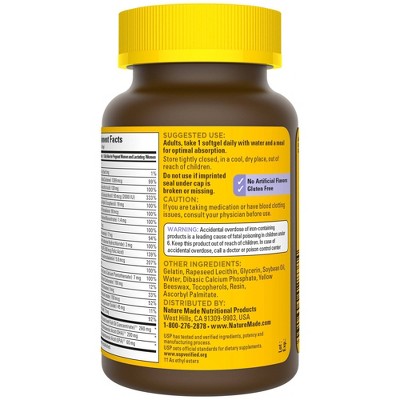 Nature Made Postnatal Multi + DHA, Postnatal Vitamins with Iron &#38; Vitamin D Softgels - 60ct