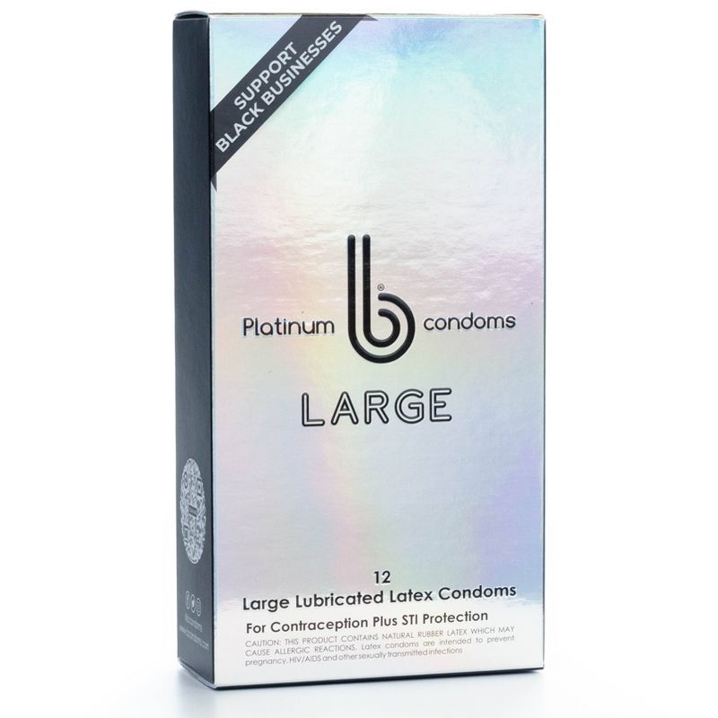 b condoms Platinum Condoms - L - 12ct, 2 of 6