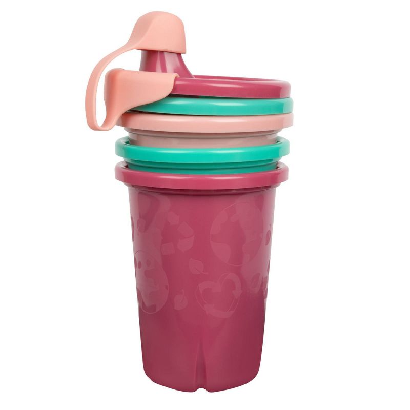 The First Years GreenGrown Reusable Spill-Proof Sippy Toddler Cups - Pink - 3pk/10oz, 3 of 10