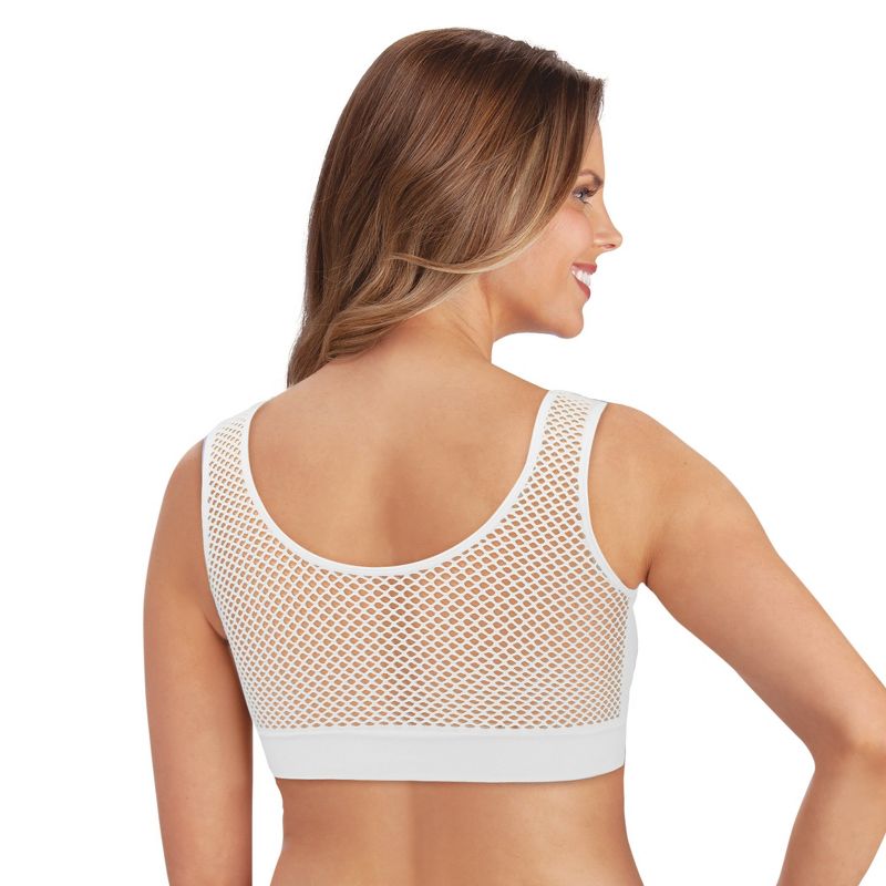 Collections Etc 3-Pack Cooling Mesh Seamless Stretch Comfort Bras, 3 of 5