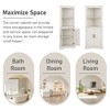 Okak Tall Freestanding Bookcase Bathroom Cabinet with 2 Doors & 2 Shelves,Floor Corner Storage Cabinet for Bathroom,Living Room - 4 of 4