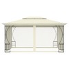 vidaXL Gazebo with Nets Canopy Tent Patio Pavilion Marquees Outdoor Garden - Cream 118.1" x 157.5" x 104.3" - 2 of 4