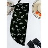 LA LEELA Women's Beachwear Beach Wrap Bathing suit Pirates Wraps Skirt Swim Cover Up Sarong Long Coverups for Women One Size Crossbones, Scary Black - 4 of 4