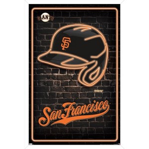 Trends International MLB San Franciso Giants - Neon Helmet 23 Framed Wall Poster Prints - 1 of 4
