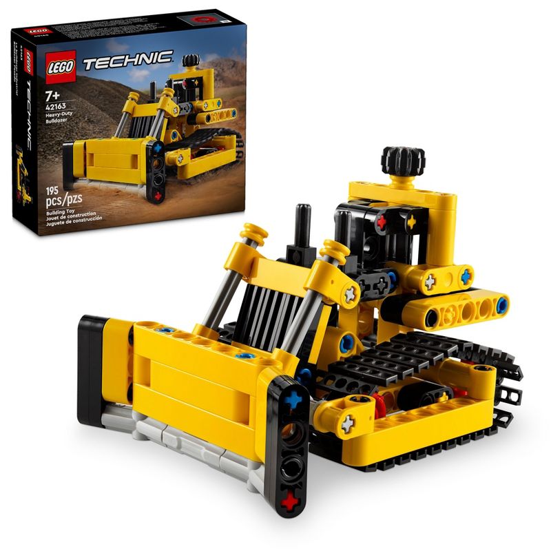 LEGO Technic Heavy-Duty Bulldozer Building Set, Construction Toy 42163, 1 of 8