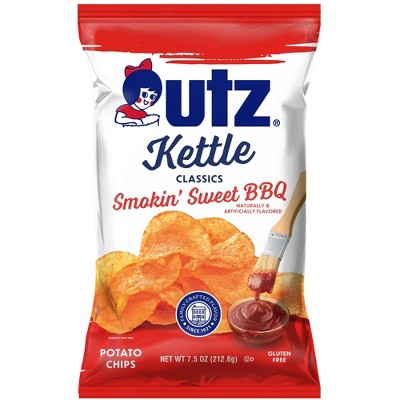Utz Kettle Classics Smokin' Sweet Kettle Cooked Potato Chips - 8oz