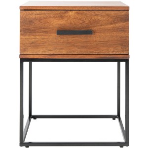Marquise 1 Drawer Nighstand - Brown - Safavieh. - 1 of 4