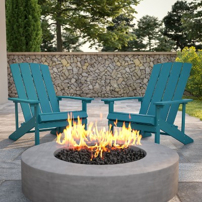 Sea Foam All-Weather Poly Resin Adirondack Chair Set