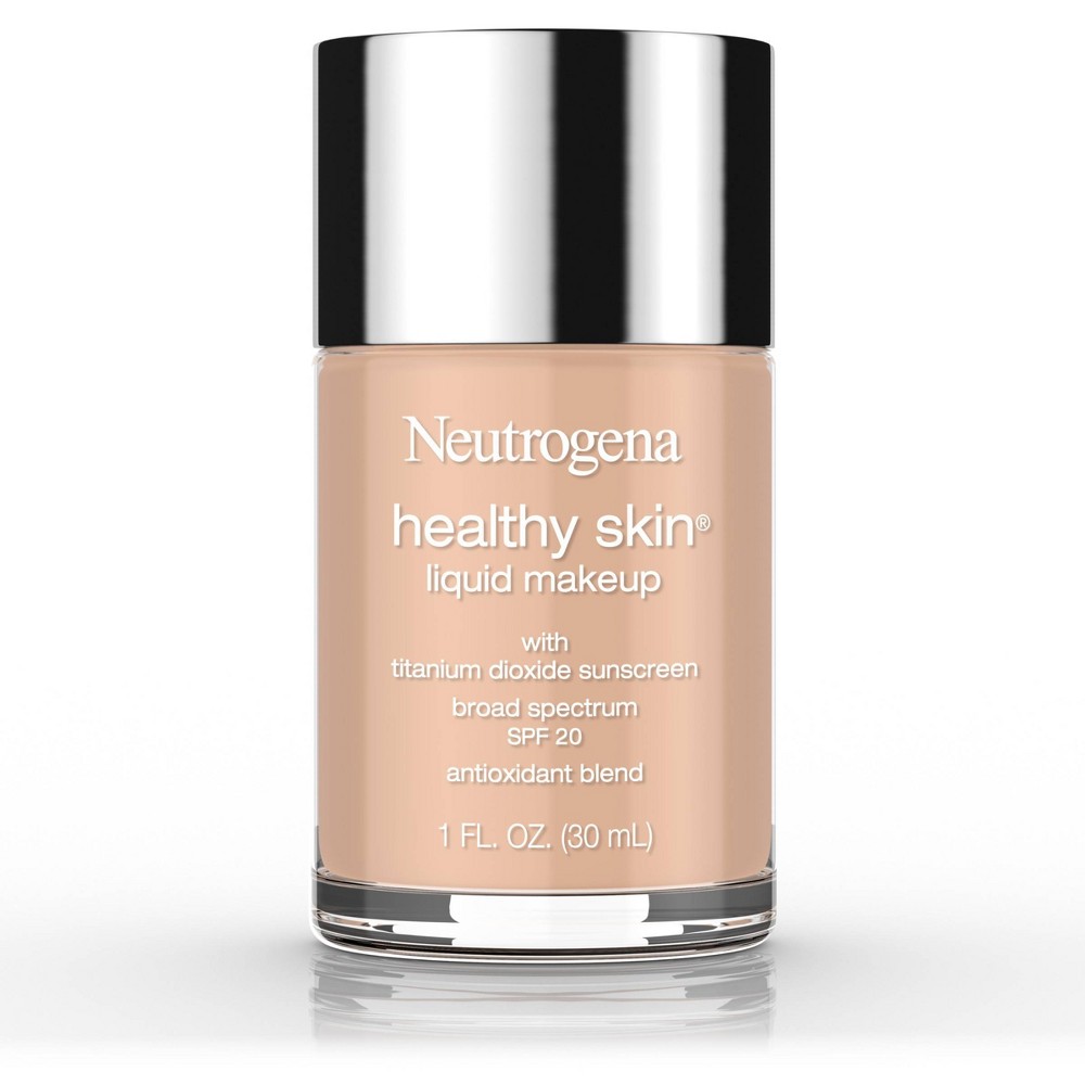 Photos - Foundation & Concealer Neutrogena Healthy Skin Liquid Makeup Foundation, Lightweight & Flawless Coverage with Broad Spectrum SPF 20 Sunscreen - 100 