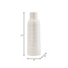 Modern Elegant Ribbed Ceramic Vase - Decorative Accent for Home, Office, Living Room, or Bedroom - Casual Modern - 4 of 4