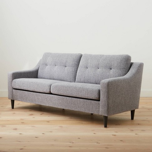 Brookside Brynn 76 Upholstered Square Arm Sofa ,Light Grey