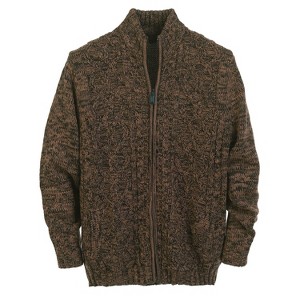 Gioberti Men's Heavy Weight Cardigan Twisted Knit Regular Fit Full-Zipper Sweater - 1 of 3