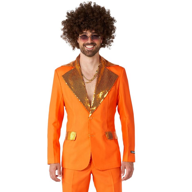 Suitmeister Men's Party Suit - Disco Suit Orange, 3 of 7