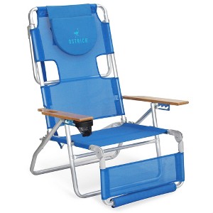 Ostrich Original 3N1 Lightweight Outdoor Beach Lounge Chair with Footrest - 1 of 4