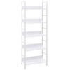 vidaXL Book Shelf Storage Bookcase Rack Organizer Furniture Engineered Wood - White 62.4" - 2 of 4