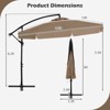 Costway 10 FT Offset Hanging Umbrella  Patio Cantilever Umbrella with Cover Beige/Gray/Navy/Turquoise/Red/Brown - 3 of 4