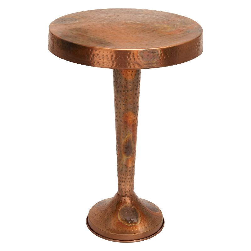 Metal Round Accent Table Tapered Pole Frame - Olivia & May, 1 of 7