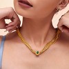 Necklace Layered for Women - HTUTWOO™ 18k Gold Color Titanium Steel, Multi-layer Chain Necklace Retro Color Zircon Women Pendant Necklaces - 2 of 4