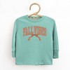Varsity Fall Vibes Coquette - Youth Long Sleeve Graphic T-Shirt and Toddler Long Sleeve Graphic Tee - 2 of 3