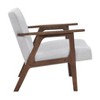 NicBex 1pc Accent Chair with Solid Rubberwood Frame Upholstered Lounge Chair Reading Chair Comfy Chair Home Furniture for Living Room, Gray - 2 of 4