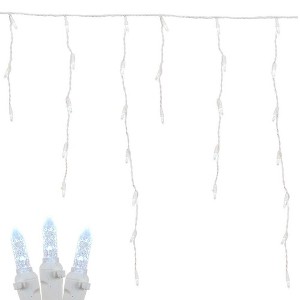 Novelty Lights M5 LED Icicle Lights on White Wire 150 Bulbs - 1 of 4