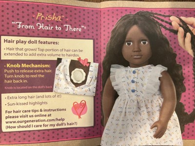 Our Generation Prisha & Styling Accessories 18 Hair Grow Doll : Target