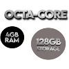 LINSAY 10.1" Octa Core 128GB Storage Android 14 Tablet Dual Camera Android with Black Keyboard - 3 of 3