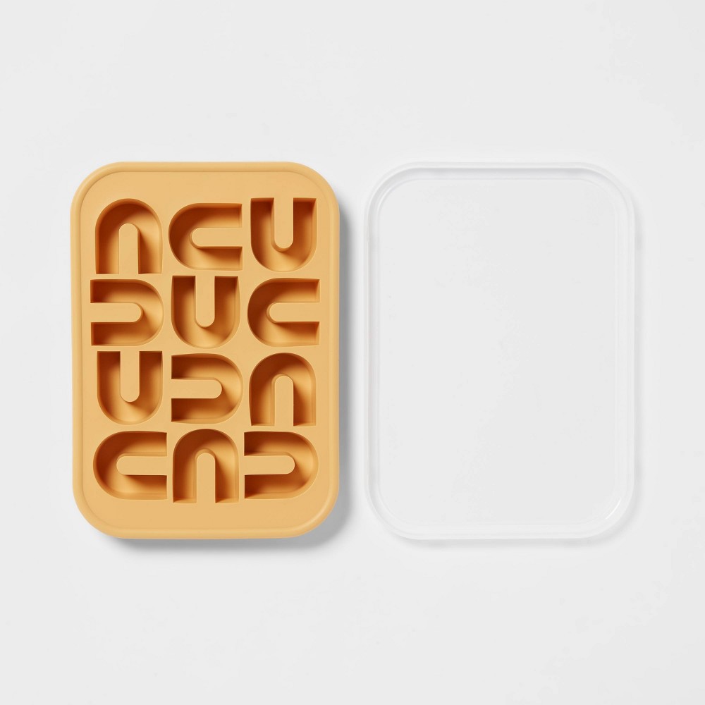 Silicone Novelty Ice Tray with Lid Yellow Arches - Room Essentialsâ„¢