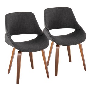 Set of 2 Fabrico Mid-Century Modern Dining/Accent Chair - Lumisource - 1 of 4