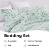 HYLEORY Printed Polyester Set Twin Size - Soft Lightweight Quilt Double-Sided Quilted Bed Cover 2 Piece(1 Quilt, 1 Pillow Sham)- White - 3 of 4