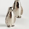 Plum & Post Penguin Pair - Silver Aluminum Sculptures, Set of 2 - 4 of 4