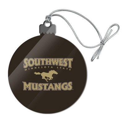 Southwest Minnesota State University Mustangs Logo Acrylic Christmas Tree Holiday Ornament