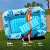 Jasonwell 85" x 57" Inflatable Tanning Pool Lounger Float with Pillow, 4-in-1 Sunbathing Bed, XL-Blue, Perfect for Adults & Parties - 3 of 4