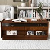 PDTEND 47.2" Modern Wood Rectangle Coffee Table with 4 Drawers, 2 Display Shelves, for Living Room - 4 of 4