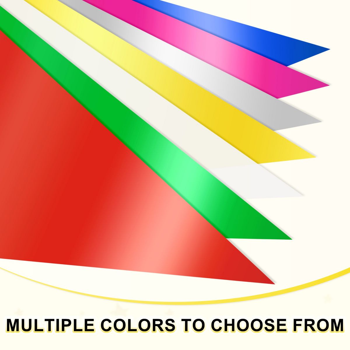 Unique Bargains Plastic Fade Resistant Durable Lightweight Party Banners Red 4 Pcs - thumbnail 10