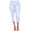 Women's Plus Size Capri Jeans - White Mark - 3 of 4