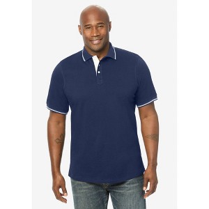 KingSize Men's Big & Tall Double Tipped Polo - 1 of 4