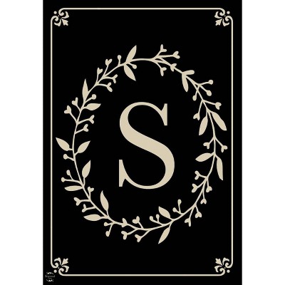 Briarwood Lane Everyday Double Sided House Flag 40x28 For Outdoor Briarwood Lane Classic Monogram Letter S Double-Sided House Flag