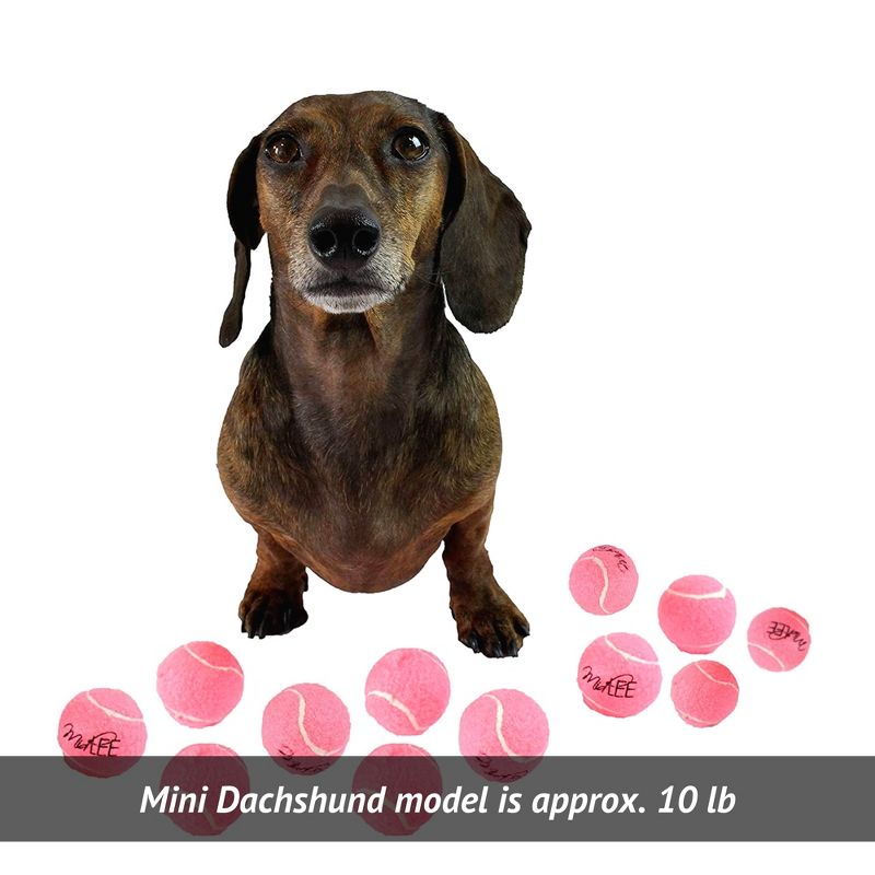 Midlee Pink 1.5" Mini Squeaky Dog Tennis Balls- Set of 12, 5 of 6