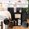 Tangkula Set of 2 Nightstands Side End Table Storage Cabinet Shelf Living Room - 4 of 4