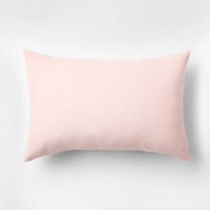 Velvet Lumbar Throw Pillow Blush - Room Essentials