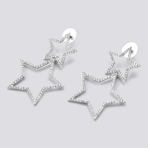 Crystal Tear Drop Earrings - A New Day™ Clear : Target