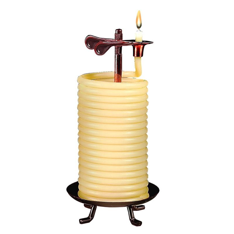 Candle by the Hour 80-Hour Vertical Candle, Eco-friendly Natural Beeswax with Cotton Wick, 2 of 6