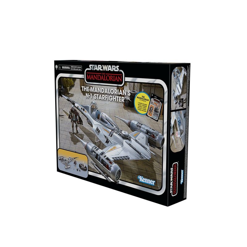 Star Wars: The Mandalorian Vintage N-1 Starfighter Toy Vehicle with Action Figures, 3 of 6